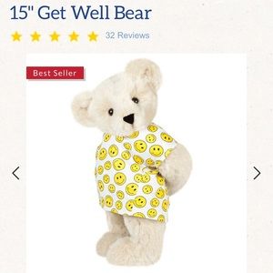 Like new! “Get Well” Vermont Teddy Bear